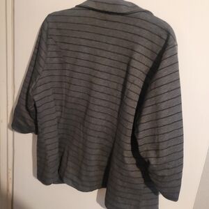 Torrid Charcoal and Black Striped Top